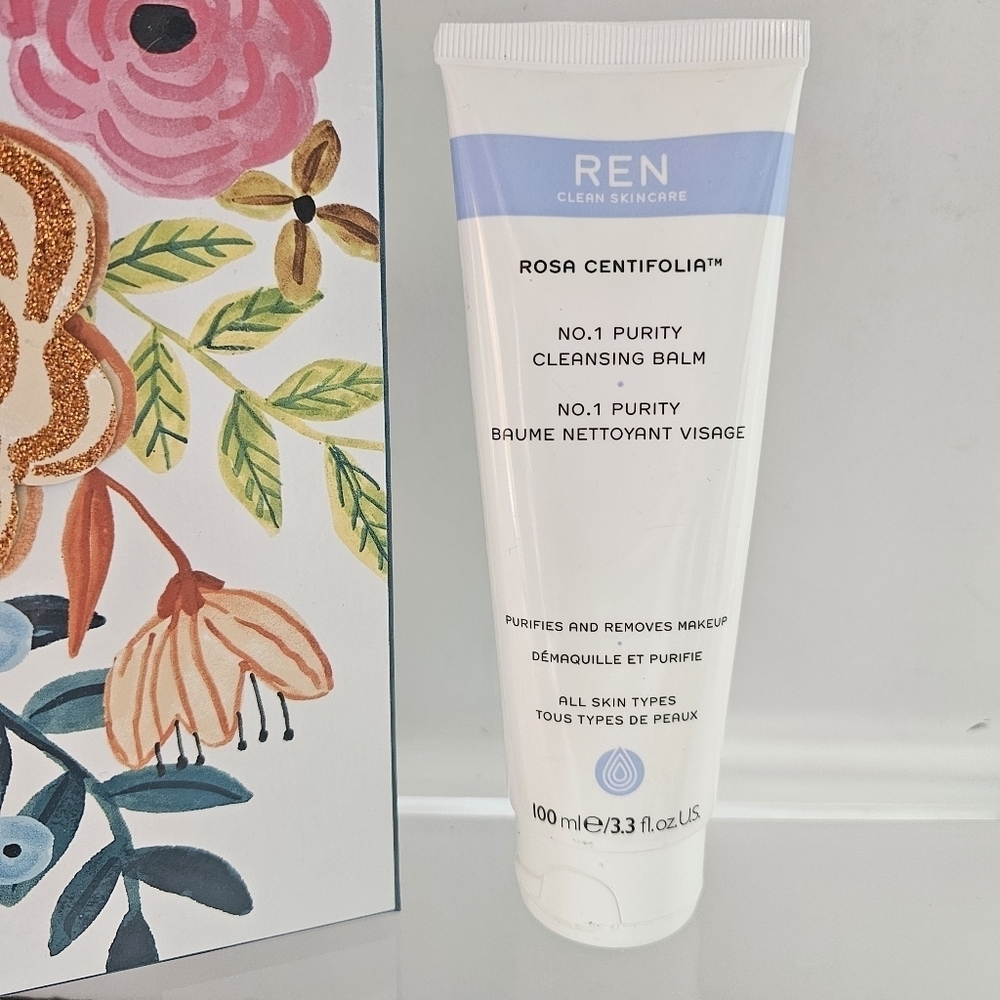REN NO. 1 Purity Cleansing Balm 3.3 oz. 100 mL Removes Makeup Vegan Purifier New